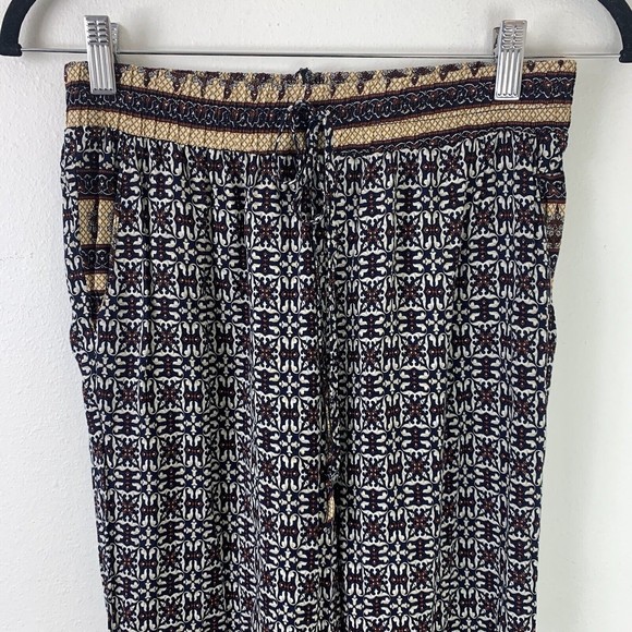The Hanger Palazzo Pants Small Elastic Waist Wide Leg Pull On Boho Festival S - Picture 2 of 5